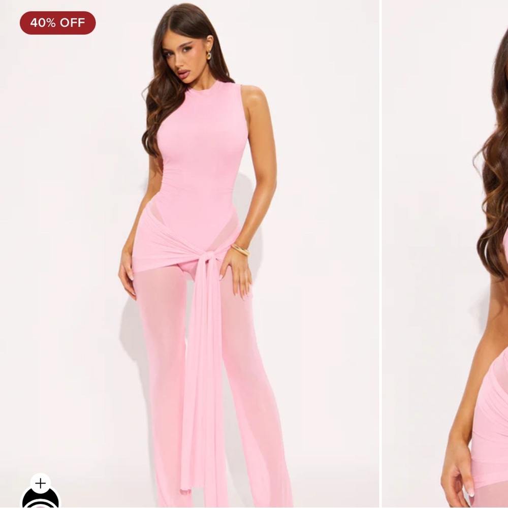 Fashion Nova Pink Jumpsuit